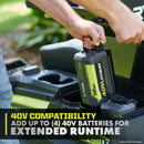 80V Max HP Lithium 54" Brushless Electric Zero Turn Lawn Mower - Seakundi