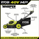 RYOBI 40v Hp brushless 21" self-propelled AWD dual-blade mower kit - Seakundi
