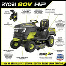Brushless 80V Hp 46-Inch Cordless Lawn Tractor Battery Powered - Seakundi