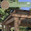 Veikous D Wooden Grill Gazebo Outdoor with Steel Roof – Mk Barz
