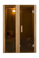 ALEKO StI2ced Cedar Indoor Wet Dry Sauna Steam Room, 3 kW Harvia KIP Heater, 2 Person - Fllorez