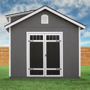 Handy Home Windemere 10 ft. x 12 ft. Wooden Storage Shed – Premium Solid Wood, Lockable Double Doors, Pressure-Treated, Water-Resistant
