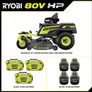 80V Max HP Lithium 54" Brushless Electric Zero Turn Lawn Mower - Seakundi