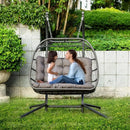 Brafab Luxury X-Large Double Egg Swing Chair 2 Person Hanging Chair Hand Made Rattan Wicker Hammock Chair – Bitz & Buttons