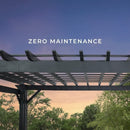 14×10 Stratford Traditional Steel Pergola With Sail Shade Soft Canopy
