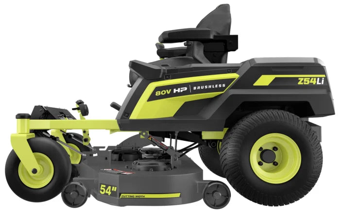 80V Max HP Lithium 54" Brushless Electric Zero Turn Lawn Mower - Seakundi