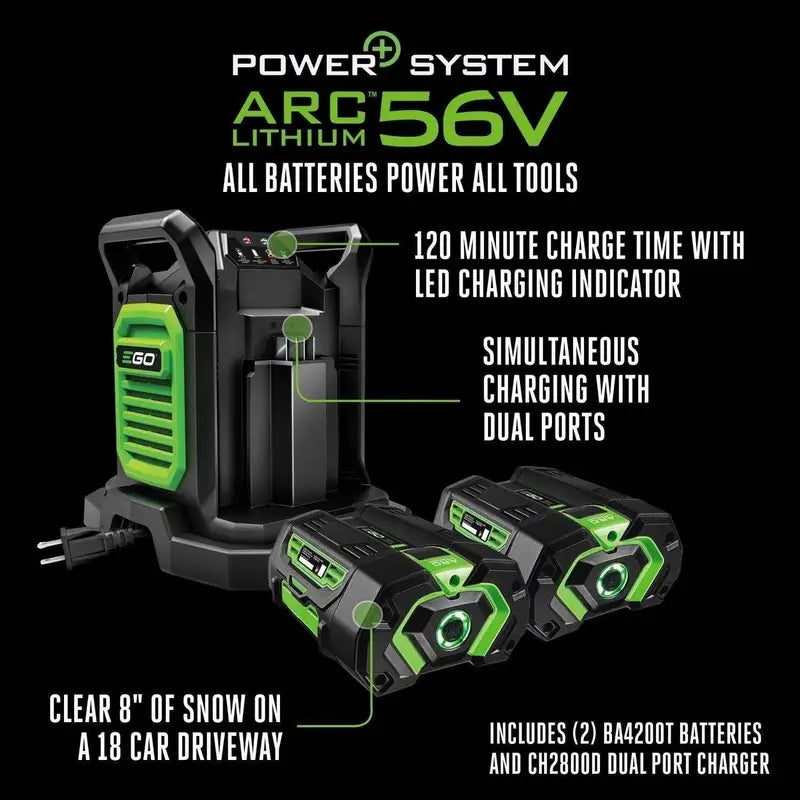 EGO Power+ SNT2405 24 in. Two stage 56 V Battery Snow Blower Kit (Battery & Charger) W/ TWO 7.5 AH BATTERIES – Bitz & Buttons