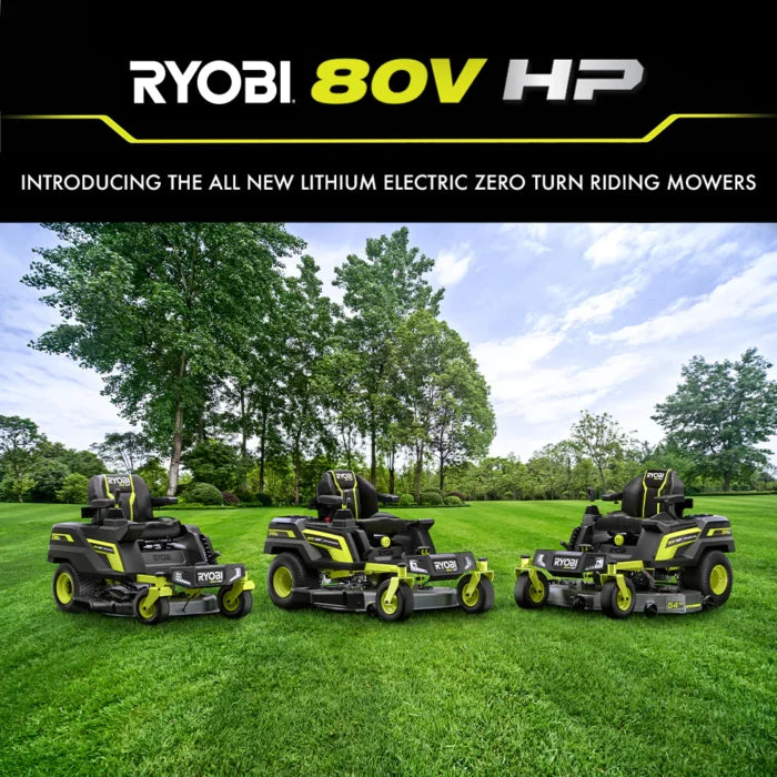 80V Max HP Lithium 54" Brushless Electric Zero Turn Lawn Mower - Seakundi