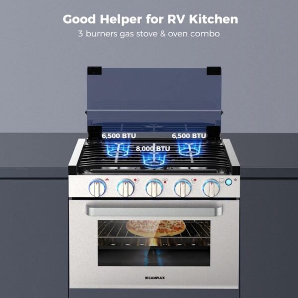 Camplux 17″ RV Oven with 3 Burners Cooktop – Mk Barz