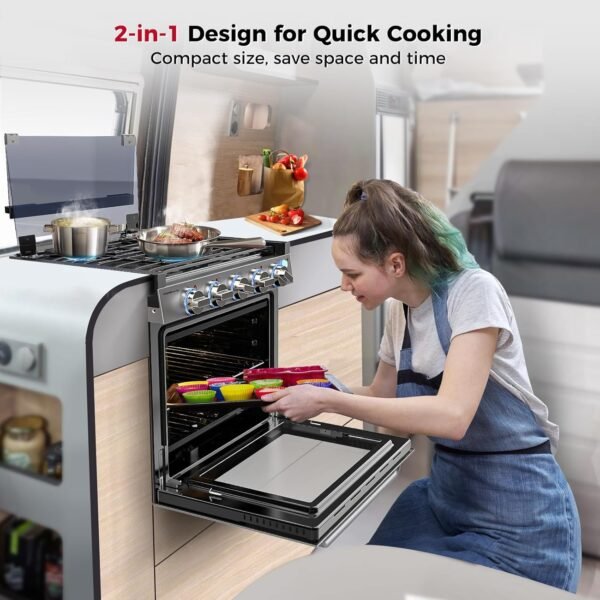 Camplux 21 Inches RV Stove Gas Range Oven 3 Burners Cooktop – Mk Barz