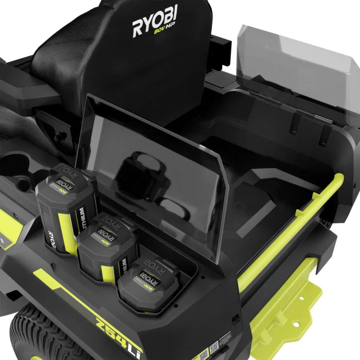 80V Max HP Lithium 54" Brushless Electric Zero Turn Lawn Mower - Seakundi