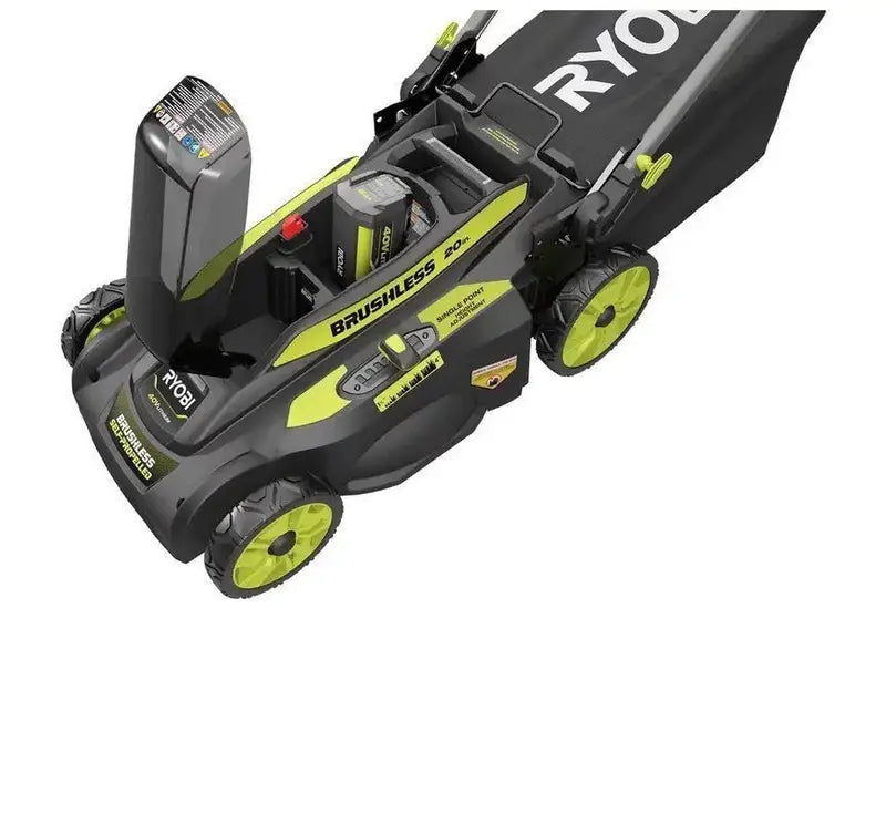 RYOBI 40V Brushless 20 in. Cordless Walk Behind Self-Propelled Lawn Mower with 6.0 Ah Battery & Charger – Bitz & Buttons