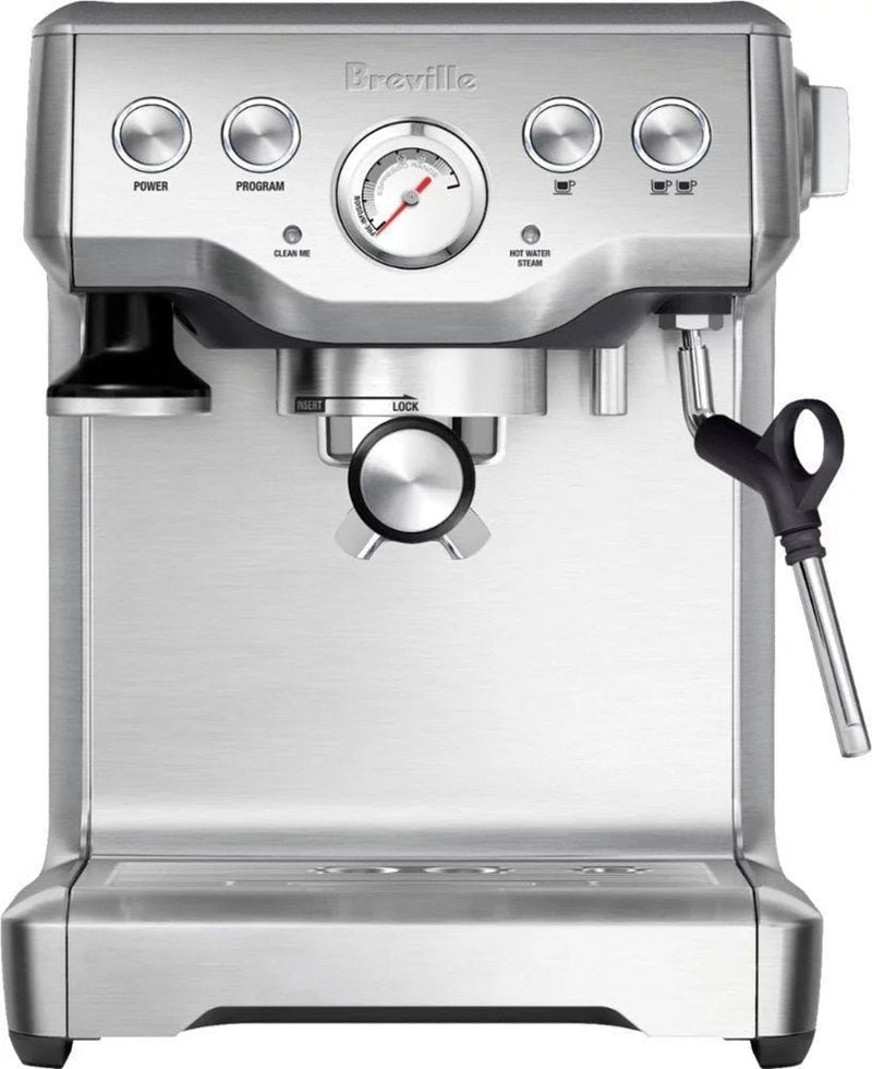 Breville – the Infuser Manual Espresso Machine with 15 bars of pressure, Milk Frother and Water filtration – Silver – Bitz & Buttons
