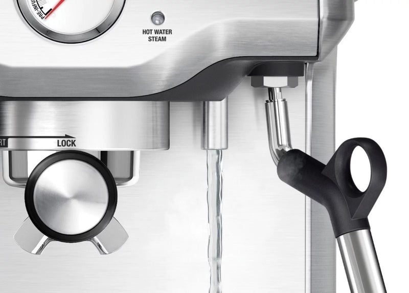 Breville – the Infuser Manual Espresso Machine with 15 bars of pressure, Milk Frother and Water filtration – Silver – Bitz & Buttons