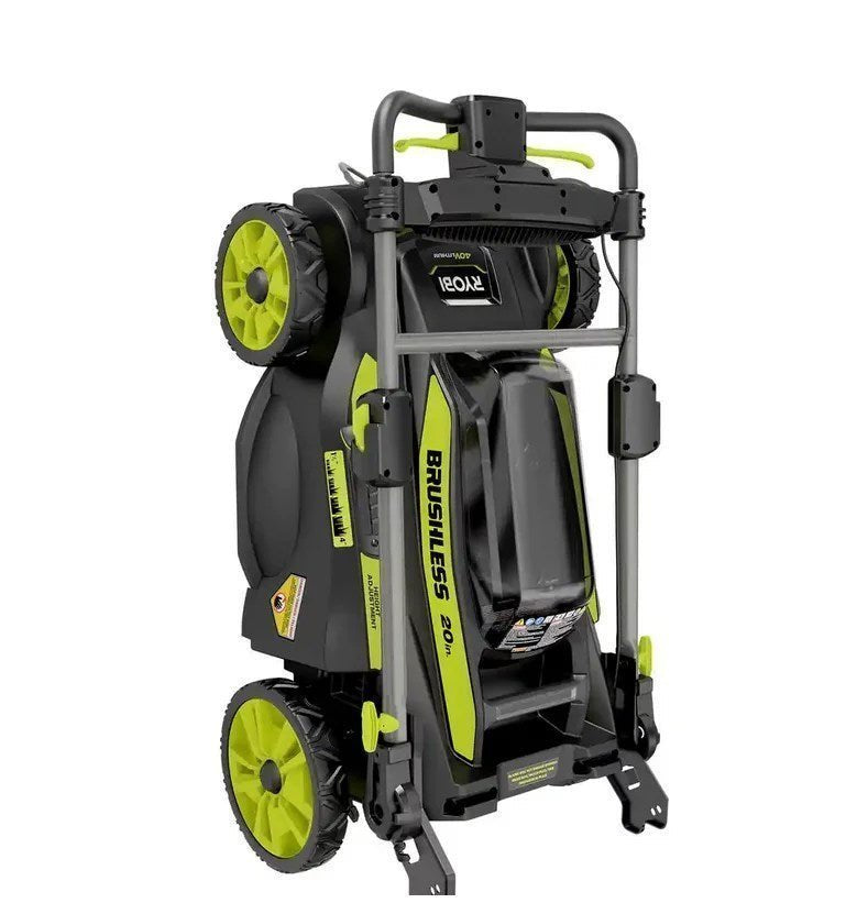 RYOBI 40V Brushless 20 in. Cordless Walk Behind Self-Propelled Lawn Mower with 6.0 Ah Battery & Charger – Bitz & Buttons