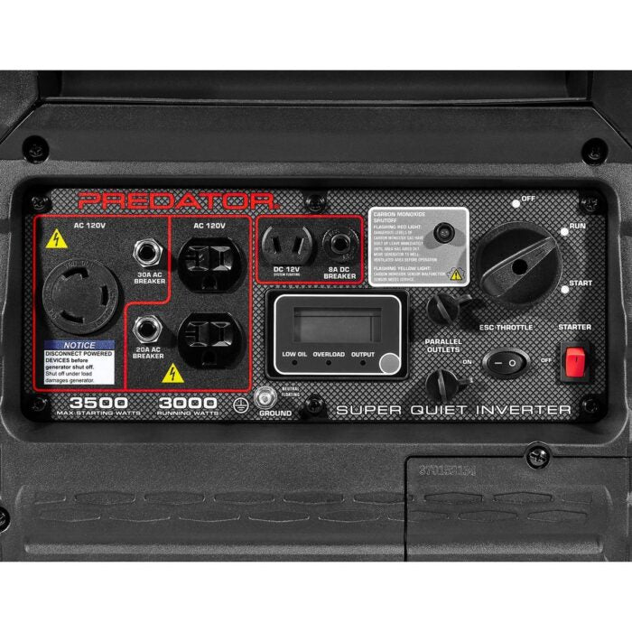 Predator 3500 Watt SUPER QUIET Inverter Generator with CO SECURE Technology - Seakundi