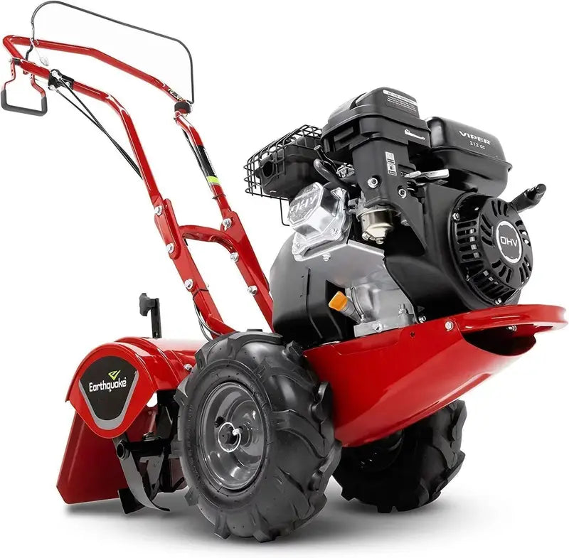 Earthquake 33970 Victor Rear Tine Tiller, Powerful 212cc 4-Cycle Vipe Engine – Bitz & Buttons