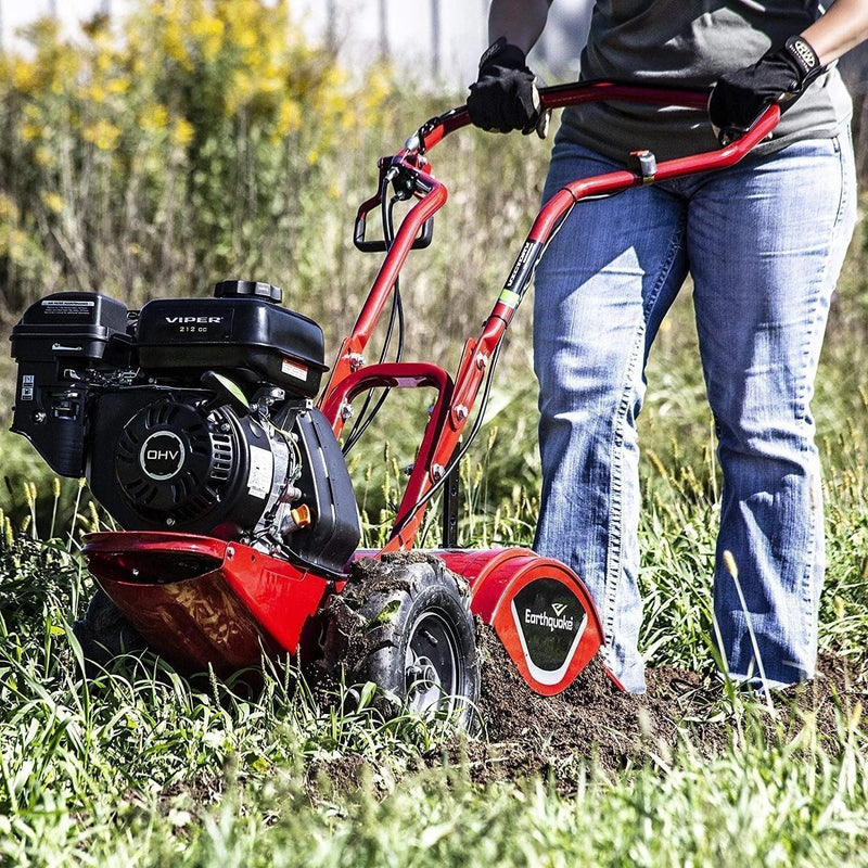 Earthquake 33970 Victor Rear Tine Tiller, Powerful 212cc 4-Cycle Vipe Engine – Bitz & Buttons