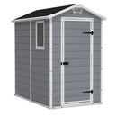 Keter Manor 4 ft. x 6 ft. Vertical Resin Outdoor Storage Shed – Weather-Resistant, UV-Protected, Lockable, Compact Tool & Garden Shed