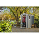 Keter Manor 4 ft. x 6 ft. Vertical Resin Outdoor Storage Shed – Weather-Resistant, UV-Protected, Lockable, Compact Tool & Garden Shed