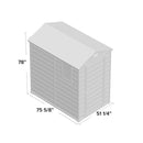 Keter Manor 4 ft. x 6 ft. Vertical Resin Outdoor Storage Shed – Weather-Resistant, UV-Protected, Lockable, Compact Tool & Garden Shed