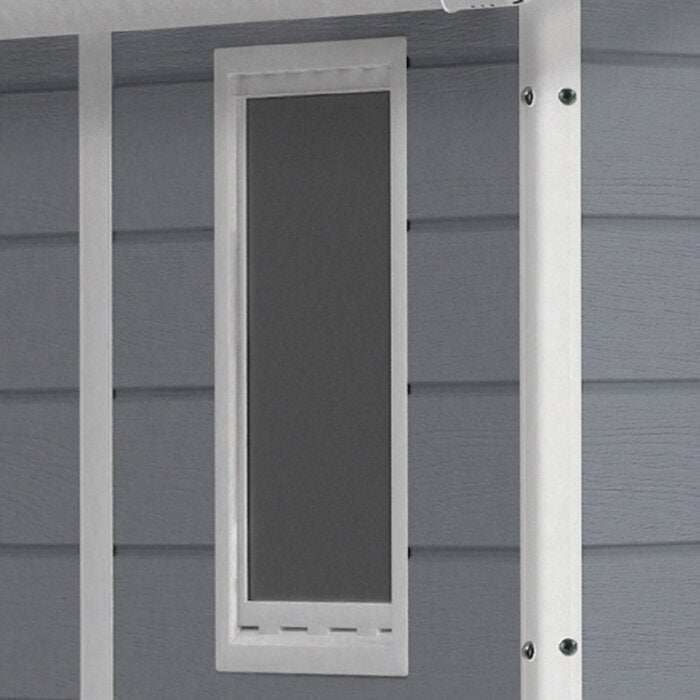Keter Manor 4 ft. x 6 ft. Vertical Resin Outdoor Storage Shed – Weather-Resistant, UV-Protected, Lockable, Compact Tool & Garden Shed