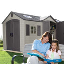 Lifetime 15 ft. x 8 ft. Dual Entry Outdoor Storage Shed – Heavy-Duty HDPE, Steel-Reinforced, Lockable, UV & Water Resistant
