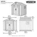Lifetime 8 Ft x 7.5 Ft Outdoor Storage Shed - Seakundi