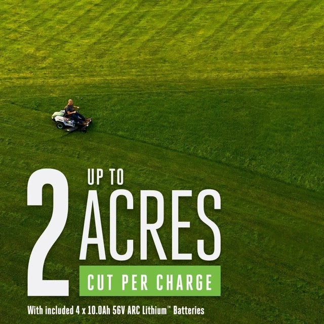 EGO Power ZT4204L 42-Inch 56-Volt Lithium-ion Cordless Z6 Zero Turn Riding Mower with (4) 10.0Ah Batteries and Charger Included - Seakundi
