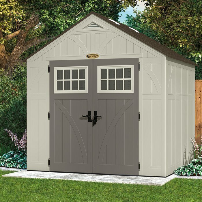 Suncast Tremont 8 ft. W x 7 ft. D Resin Storage Shed - Seakundi