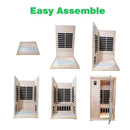 KUNSANA Far infrared sauna room,One person size, Hemlock Wooden Far Infrared Sauna for Home