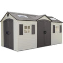 Lifetime 15 ft. x 8 ft. Dual Entry Outdoor Storage Shed – Heavy-Duty HDPE, Steel-Reinforced, Lockable, UV & Water Resistant