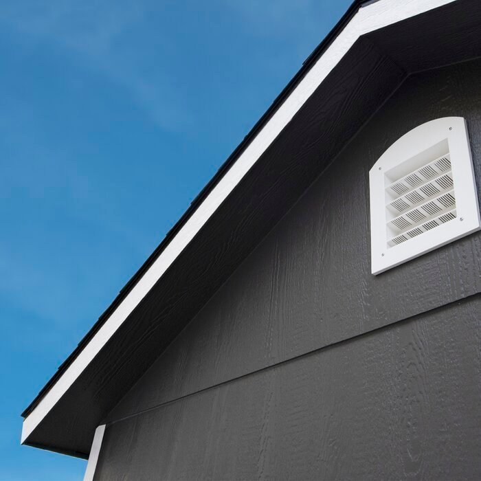Handy Home Windemere 10 ft. x 12 ft. Wooden Storage Shed – Premium Solid Wood, Lockable Double Doors, Pressure-Treated, Water-Resistant