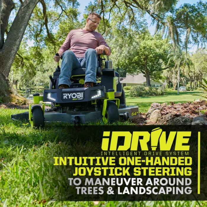 80V Max HP Lithium 54" Brushless Electric Zero Turn Lawn Mower - Seakundi