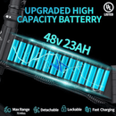 Folding Ebikes for Adults Ridstar 750W Motor 48V 14AH Removable Battery 20 X 4.0 Fat Tire Shimano 7-Speed 19.8MPH Electric Bike