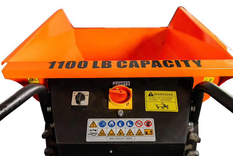 Detail K2 Big Dump 1100 Pound Electric Power Dump Cart
