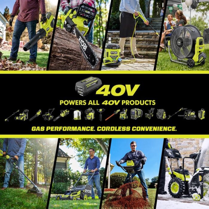 RYOBI 80V HP Brushless 42 in. Battery Electric Cordless Zero Turn Riding Mower Batteries and Charger 80V Batteries 40V - Seakundi