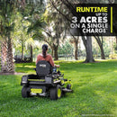 RYOBI 80V HP Brushless 42 in. Battery Electric Cordless Zero Turn Riding Mower Batteries and Charger 80V Batteries 40V - Seakundi