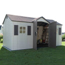 Lifetime 15 ft. x 8 ft. Outdoor Garden Storage Shed – Double Doors, Skylights, HDPE Resin, Steel-Reinforced, Weather-Resistant