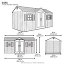 Lifetime 15 ft. x 8 ft. Outdoor Garden Storage Shed – Double Doors, Skylights, HDPE Resin, Steel-Reinforced, Weather-Resistant