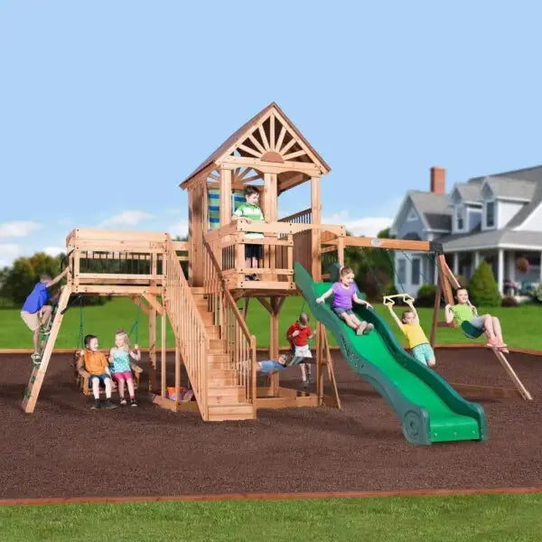 Backyard Discovery Caribbean Cedar Swing Set – Bitz & Buttons